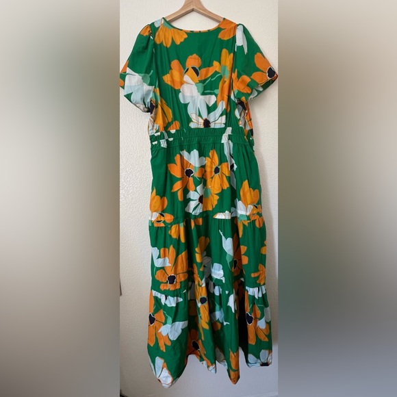 Anthropologie The Somerset Kelly Green Bright Floral - Picture 5 of 6